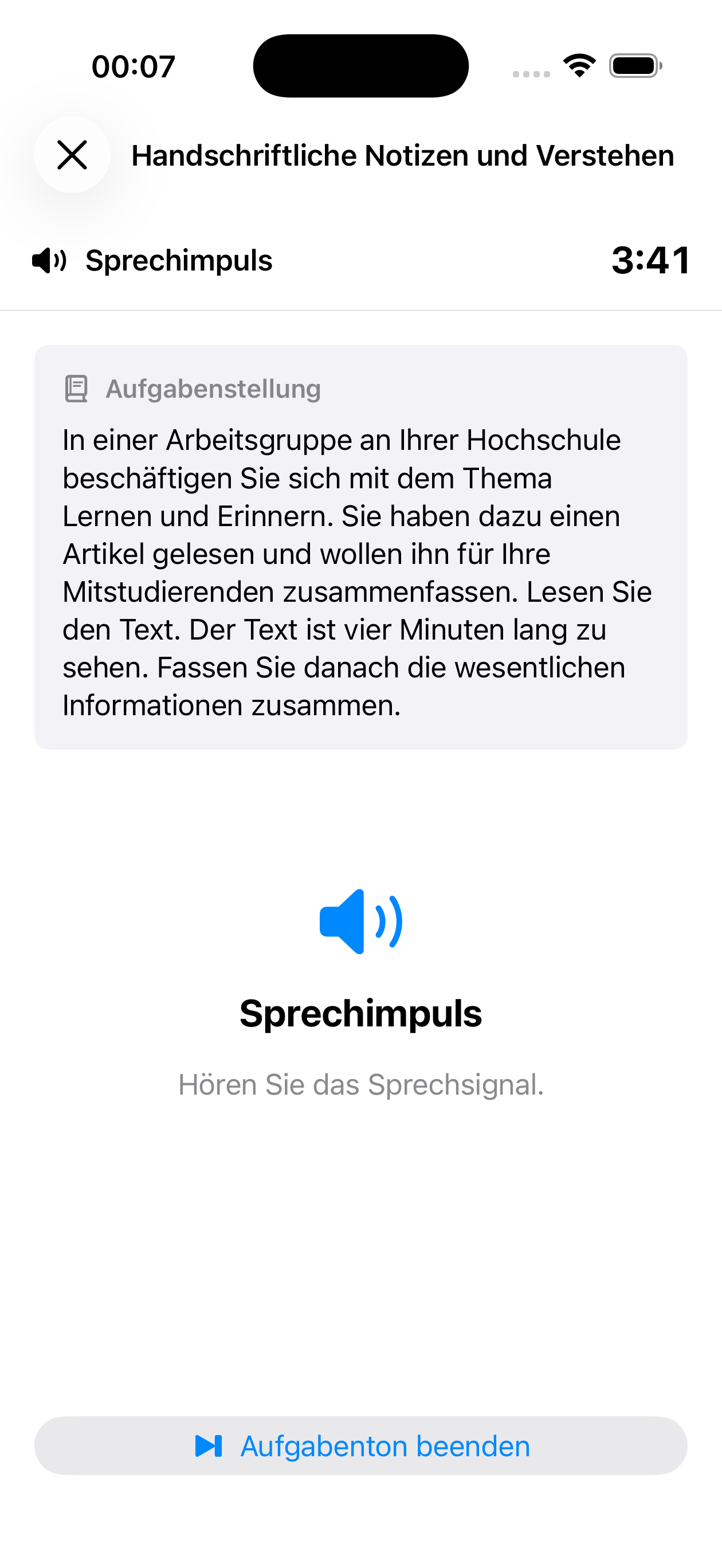 Realistische Prüfungssimulation im TestDaF SprechTrainer